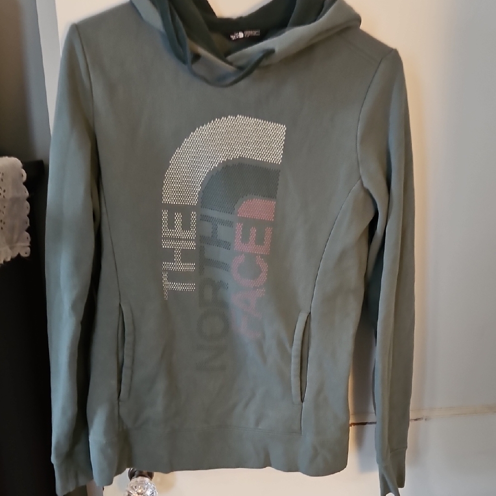 The North Face Olive Green Logo Hooded Pullover